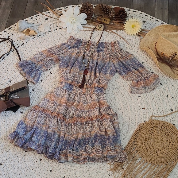 BO HO VICI MULTI M DRESS OFF SHOLDERS NEW - Picture 13 of 16